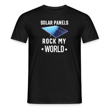 Solarpanel-Installateur Techniker Männer Erneuerbar - Männer T-Shirt - Schwarz - Vorne - AI Model Male 178 light (178cm)