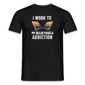 Solarpanel-Installateur Techniker Männer Erneuerbar - Männer T-Shirt - Schwarz - Vorne - AI Model Male 178 light (178cm)