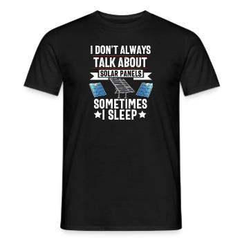 Solarpanel-Installateur Techniker Männer Erneuerbar - Männer T-Shirt - Schwarz - Vorne - AI Model Male 178 light (178cm)