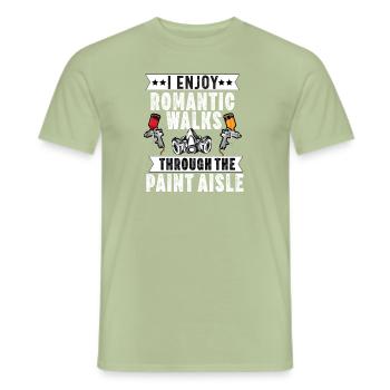 Peintre De Voiture Hommes Papa Garçon Peintre De Carrosserie Automobile - T-shirt homme - vert sauge - Devant - AI Model Male 178 light (178cm)