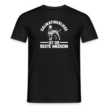 Hund Dalmatiner - Männer T-Shirt - Schwarz - Vorne - AI Model Male 178 light (178cm)