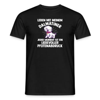 Hund Dalmatiner - Männer T-Shirt - Schwarz - Vorne - AI Model Male 178 light (178cm)