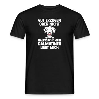Hund Dalmatiner - Männer T-Shirt - Schwarz - Vorne - AI Model Male 178 light (178cm)