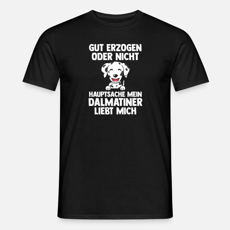 Hund Dalmatiner - Männer T-Shirt - Schwarz