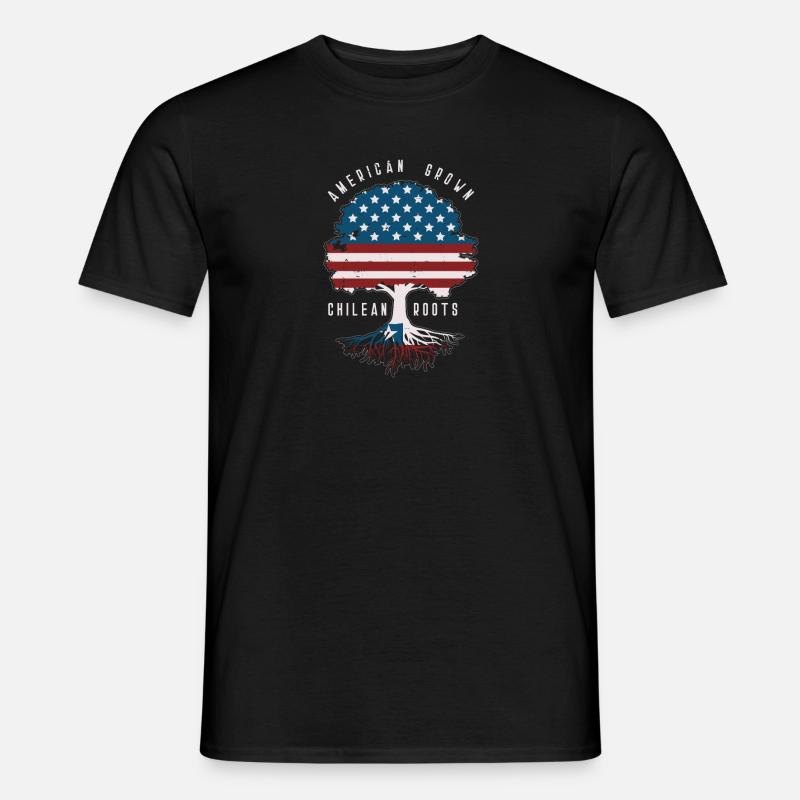 Chile-Druck - Männer T-Shirt - Schwarz