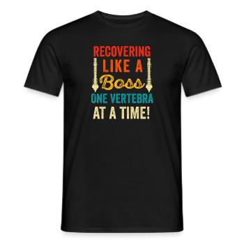 Back Post Surgery Recovery Men Women Discectomy - Men's T-Shirt - black - Front - AI Model Male 178 light (178cm)