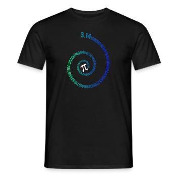 Pi Spirale Nouveauté Math Geek 3.14 Pi Jour - T-shirt homme - noir - Devant - AI Model Male 178 light (178cm)