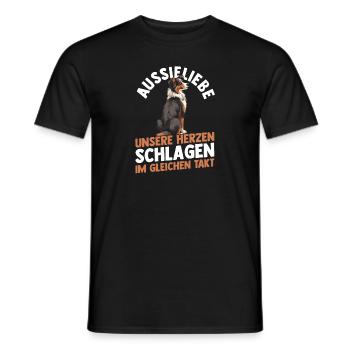 Australian Shepherd Hund Aussie - Männer T-Shirt - Schwarz - Vorne - AI Model Male 178 light (178cm)