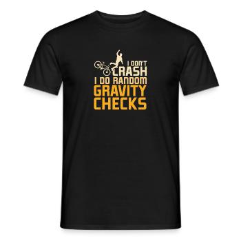 Ich stürze nicht, ich mache zufällige Gravitationsprüfungen - Männer T-Shirt - Schwarz - Vorne - AI Model Male 178 light (178cm)