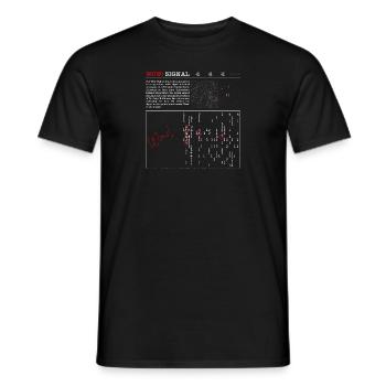Pleurage! Signal - Le signal radio le plus mystérieux de tous les temps - T-shirt homme - noir - Devant - AI Model Male 178 light (178cm)