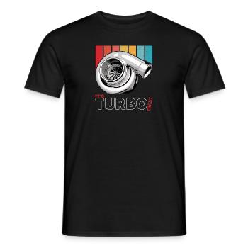 its Turbo Time - Men's T-Shirt - black - Front - AI Model Male 178 light (178cm)