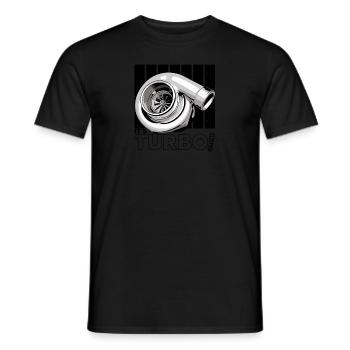 its Turbo Time - Vintage Boost Design - Men's T-Shirt - black - Front - AI Model Male 178 light (178cm)