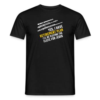 Flûtiste Chrétien Femmes Filles Hommes Flûtiste - T-shirt homme - noir - Devant - AI Model Male 178 light (178cm)