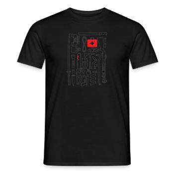 Zombie Apocalypse Chasseur de zombies Apocalyptique - T-shirt homme - noir - Devant - AI Model Male 178 light (178cm)