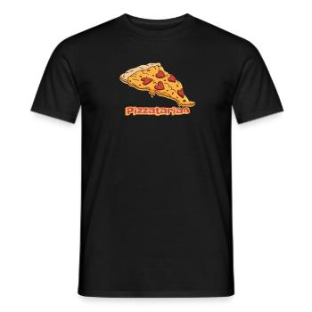 pizza, pizzataire, amateur de pizza, drôle, spru - T-shirt homme - noir - Devant - AI Model Male 178 light (178cm)