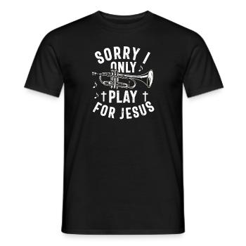 Trompettiste Chrétien Musique Culte Amusant - T-shirt homme - noir - Devant - AI Model Male 178 light (178cm)