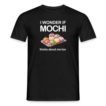 Mochi Japanischer Reiskuchen Süßigkeiten Snack Süßes Mochi - Männer T-Shirt - Schwarz - Vorne - AI Model Male 178 light (178cm)