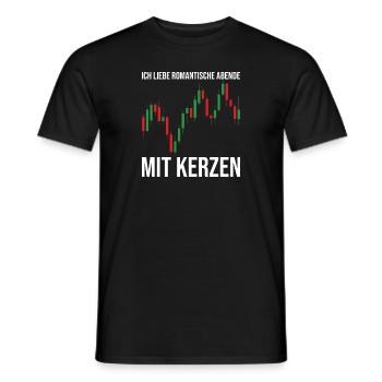 Romantische Abende mit Kerzen - Männer T-Shirt - Schwarz - Vorne - AI Model Male 178 light (178cm)