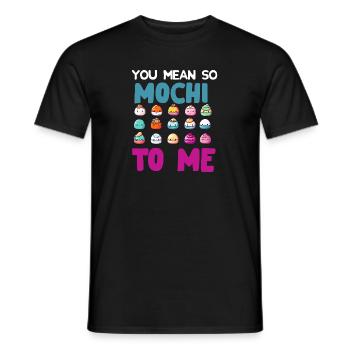 Mochi Japanischer Reiskuchen Süßigkeiten Snack Süßes Mochi - Männer T-Shirt - Schwarz - Vorne - AI Model Male 178 light (178cm)