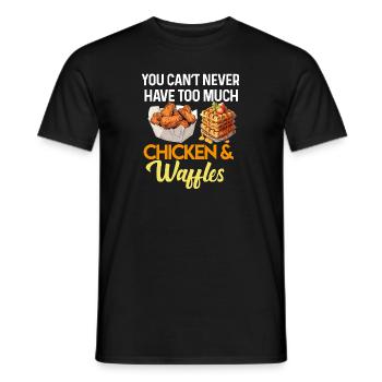 Chicken and Waffles Fried Chicken Wings Lover - Men's T-Shirt - black - Front - AI Model Male 178 light (178cm)