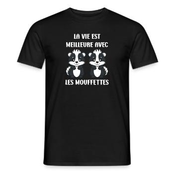 Humour Mouffette - T-shirt homme - noir - Devant - AI Model Male 178 light (178cm)
