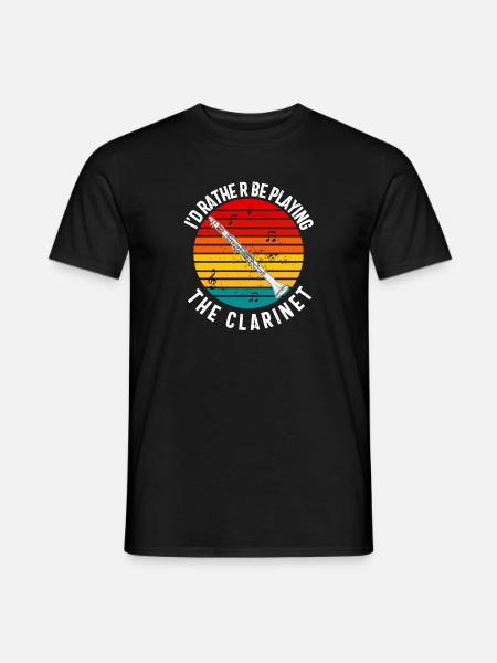 Joueur de clarinette pour fille Femmes Fille Drôle - T-shirt homme - noir