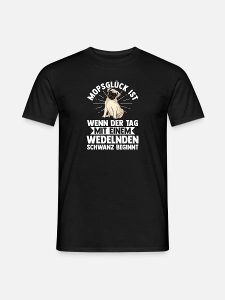 Dog Pug - Men's T-Shirt - black