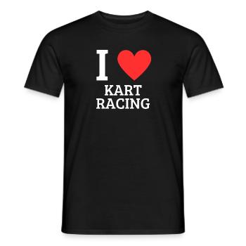 J’aime Kart Racing Motorsport Racer - T-shirt homme - noir - Devant - AI Model Male 178 light (178cm)