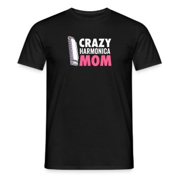 Harmonica Player For Men Women Funny Harmonicist - Men's T-Shirt - black - Front - AI Model Male 178 light (178cm)