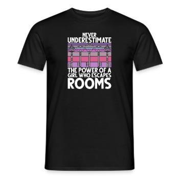Escape Room - Männer T-Shirt - Schwarz - Vorne - AI Model Male 178 light (178cm)