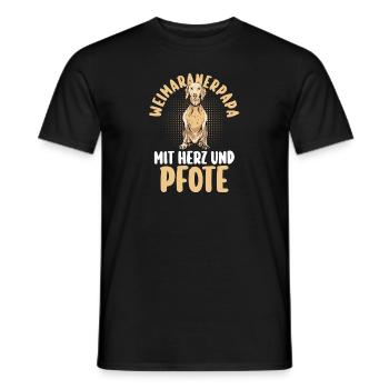 Dog Dog Dad Weimaranerdad Weimaranerdad Weimaraner - Men's T-Shirt - black - Front - AI Model Male 178 light (178cm)