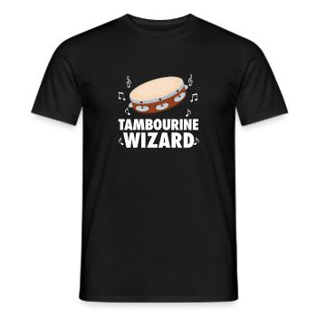 Tamburin für Männer Frauen Lustiger Tamburinspieler - Männer T-Shirt - Schwarz - Vorne - AI Model Male 178 light (178cm)