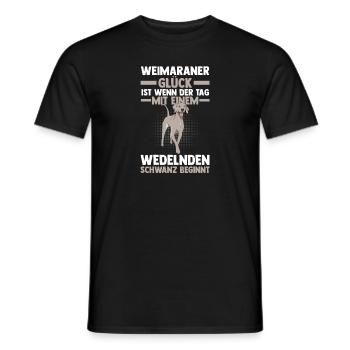 Hund Weimaraner - Männer T-Shirt - Schwarz - Vorne - AI Model Male 178 light (178cm)