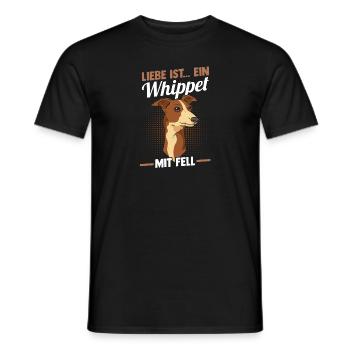 Hund Whippet - Männer T-Shirt - Schwarz - Vorne - AI Model Male 178 light (178cm)