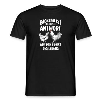 Huhn Bauer Bauernhof Küken Landwirt Hühner - Männer T-Shirt - Schwarz - Vorne - AI Model Male 178 light (178cm)