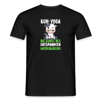 Kuh Bauer Bauernhof Kuhbauer Kühe - Männer T-Shirt - Schwarz - Vorne - AI Model Male 178 light (178cm)