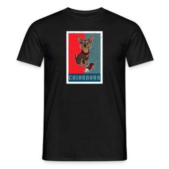 Sneaker Chihuahua Retro Dog - T-shirt homme - noir - Devant - AI Model Male 178 light (178cm)