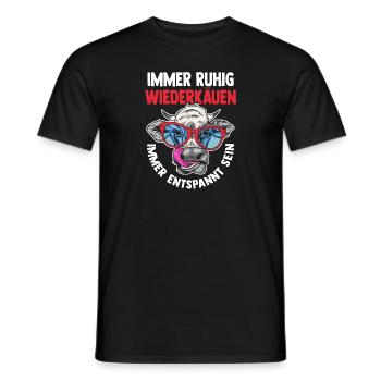 Kuh Bauer Bauernhof Kuhbauer Kühe - Männer T-Shirt - Schwarz - Vorne - AI Model Male 178 light (178cm)