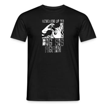Promoted to Big Sis Again Leveling Up To Big Sis - Men's T-Shirt - black - Front - AI Model Male 178 light (178cm)