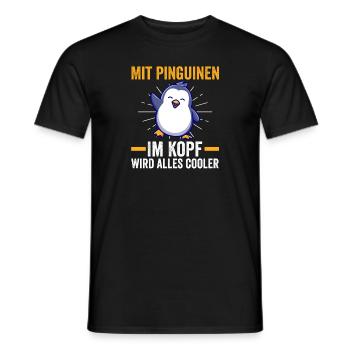 Süße Pinguin - Männer T-Shirt - Schwarz - Vorne - AI Model Male 178 light (178cm)