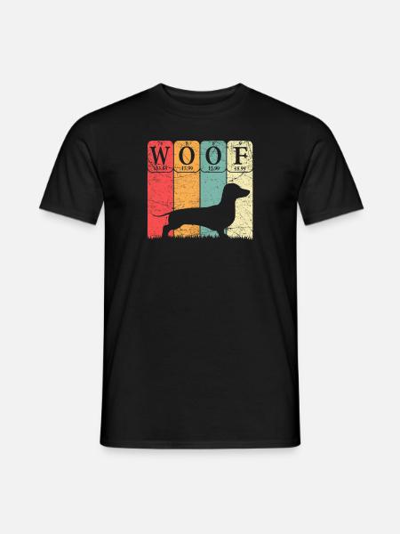 Dachshund Dog Periodic Table Elements Dog Lover - Männer T-Shirt - Schwarz