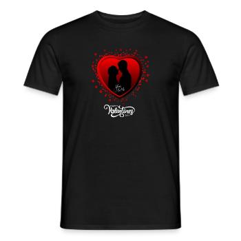 Valentine's Day Gift - Men's T-Shirt - black - Front - AI Model Male 178 light (178cm)