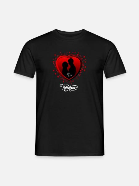 Geschenk zum Valentinstag - Männer T-Shirt - Schwarz