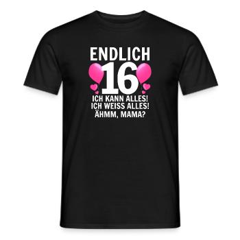 16e anniversaire - T-shirt homme - noir - Devant - AI Model Male 178 light (178cm)