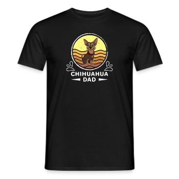 Père Chihuahua Chien Rétro - T-shirt homme - noir - Devant - AI Model Male 178 light (178cm)