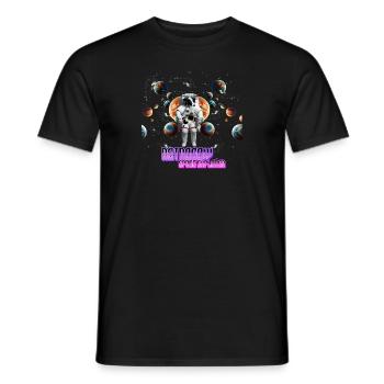 Astro Cow Cosmic style with our Astro Cow Shirt - Männer T-Shirt - Schwarz - Vorne - AI Model Male 178 light (178cm)