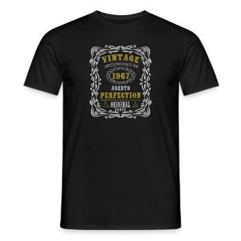 Vintage Birthday Party 1967 Original Parts 57th - T-shirt homme - noir - Devant - AI Model Male 178 light (178cm)