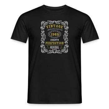Vintage Birthday Party 1969 Original Parts 55th - T-shirt homme - noir - Devant - AI Model Male 178 light (178cm)