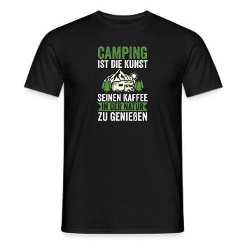 Camper Caravan Motorhome Camping Camping - Men's T-Shirt - black - Front - AI Model Male 178 light (178cm)