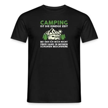 Camper Caravan Motorhome Camping Camping - Men's T-Shirt - black - Front - AI Model Male 178 light (178cm)
